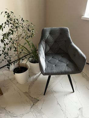 Крісло обертове MANGO Velvet Signal Сірий фотографія