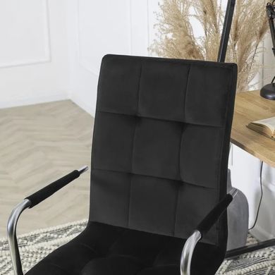 Стул офисный поворотный MEBEL ELITE BOSTON Velvet Черный фотография