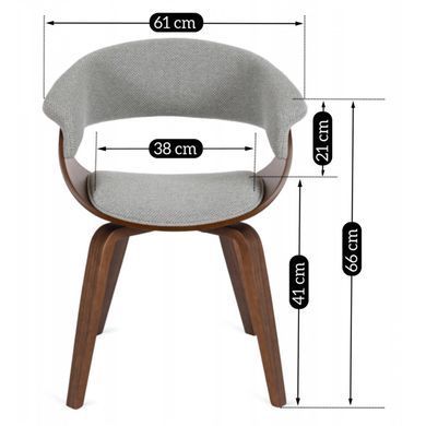 Стілець MEBEL ELITE GARY 2 Сірий / горіх фотографія