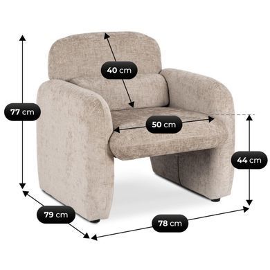 Кресло MEBEL ELITE TOGO Беж фотография