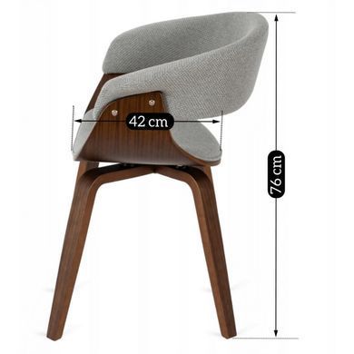 Стілець MEBEL ELITE GARY 2 Сірий / горіх фотографія