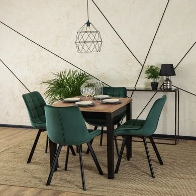 Стілець оксамитовий MEBEL ELITE RICK Velvet Зелений фотографія