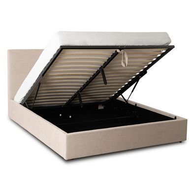 Ліжко двоспальне MEBEL ELITE MARSYLIA 160x200 см Беж фотографія