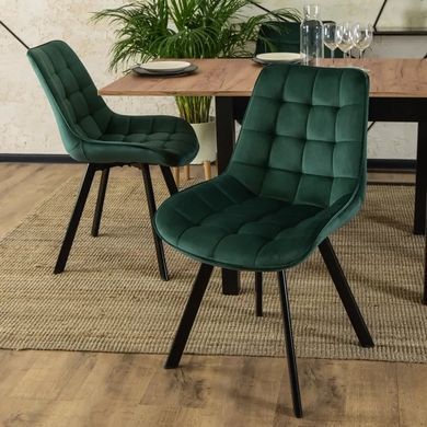Стілець оксамитовий MEBEL ELITE RICK Velvet Зелений фотографія
