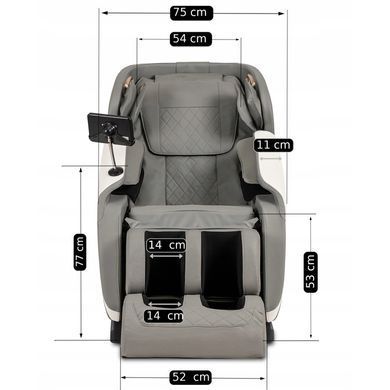 Массажное кресло MEBEL ELITE VX MAX экокожа Серый Меню на английском языке фотография