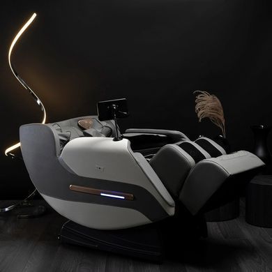 Массажное кресло MEBEL ELITE VX MAX экокожа Серый Меню на английском языке фотография