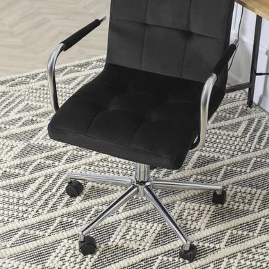 Стул офисный поворотный MEBEL ELITE BOSTON Velvet Черный фотография