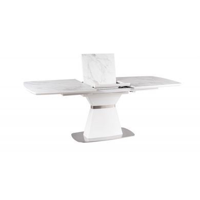 Стол Обеденный SATURN II CERAMIC Signal 160(210)X90 Белый Эффект Мрамора фотография