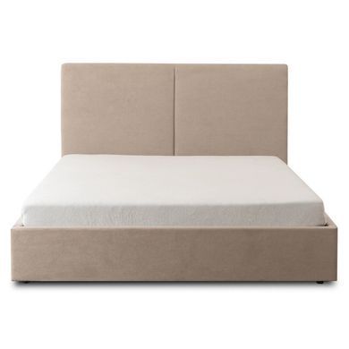 Ліжко двоспальне MEBEL ELITE MARSYLIA 160x200 см Беж фотографія