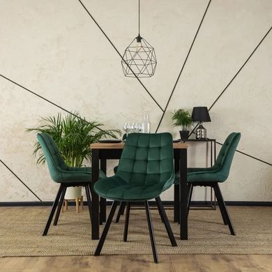 Стілець оксамитовий MEBEL ELITE RICK Velvet Зелений фотографія