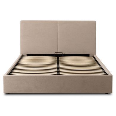 Ліжко двоспальне MEBEL ELITE MARSYLIA 160x200 см Беж фотографія