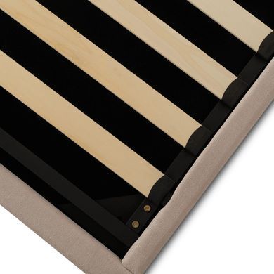 Ліжко двоспальне MEBEL ELITE MARSYLIA 160x200 см Беж фотографія