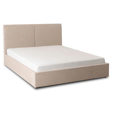 Ліжко двоспальне MEBEL ELITE MARSYLIA 160x200 см Беж фотографія