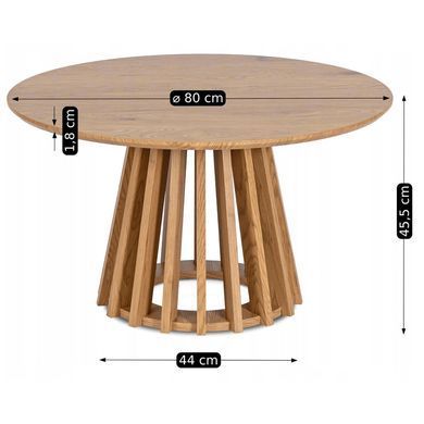 Журнальний столик HARPER MAX MEBEL ELITE 80x80 Дуб фотографія