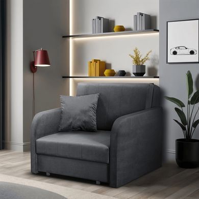 Крісло розкладне MEBEL ELITE VERO 97 см Сірий / велюр фотографія