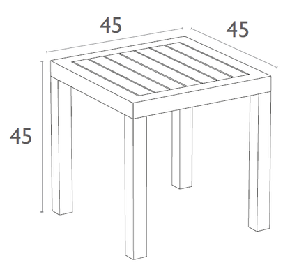 Комплект із 2 шезлонгів Onto Siesta Slim + Стіл Siesta Ocean Side Table - White