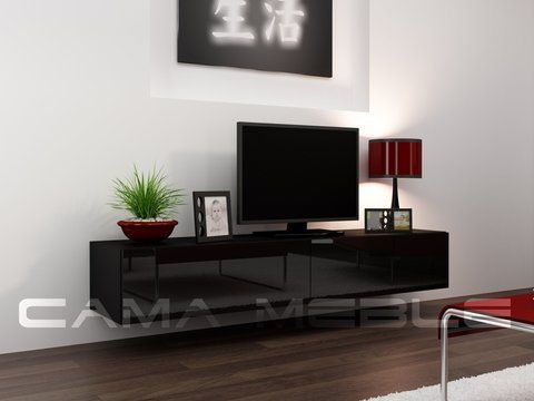 ТВ Тумба VIGO RTV Cama 140 Чорний Мат / Чорний Глянець фотографія