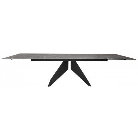 Стол Обеденный SAPPHIRE BLACK MARBLE Concepto 200(300)x100 Керамика Черный Мат/ Черный фотография