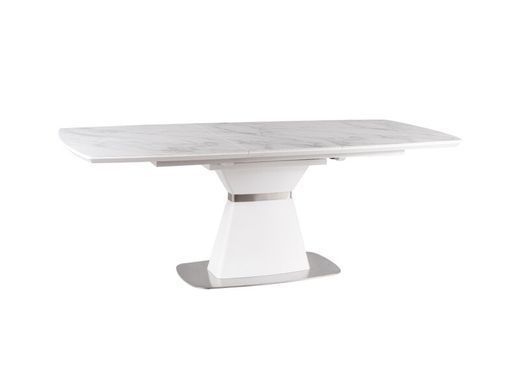 Стол Обеденный SATURN II CERAMIC Signal 160(210)X90 Белый Эффект Мрамора фотография