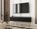 Тумба під телевізор Perfect Home Оро / Oro 2-дверна з золотими ніжками RTV135 MDF Чорний фотографія