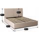 Ліжко двоспальне MEBEL ELITE MARSYLIA 160x200 см Беж