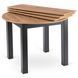 Стіл розкладний круглий MEBEL ELITE JAMES 103(223)х103 Дуб крафт/чорний