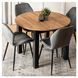 Стіл розкладний круглий MEBEL ELITE JAMES 103(223)х103 Дуб крафт/чорний