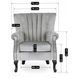 Кресло мягкое бархатное MEBEL ELITE MALLO Velvet Серый