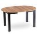 Стіл розкладний круглий MEBEL ELITE JAMES 103(223)х103 Дуб крафт/чорний