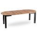 Стіл розкладний круглий MEBEL ELITE JAMES 103(223)х103 Дуб крафт/чорний